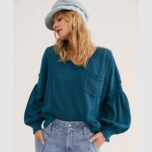 Free People Hacci Henley Top